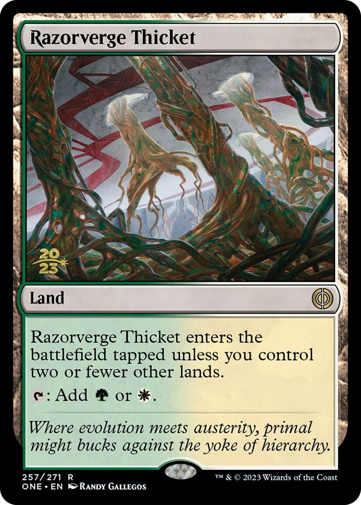 0257 Razorverge Thicket R Prerelease Cards