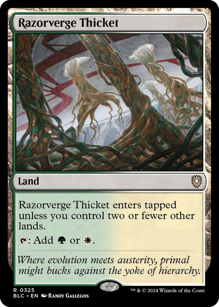 0325 Razorverge Thicket R Commander: Bloomburrow