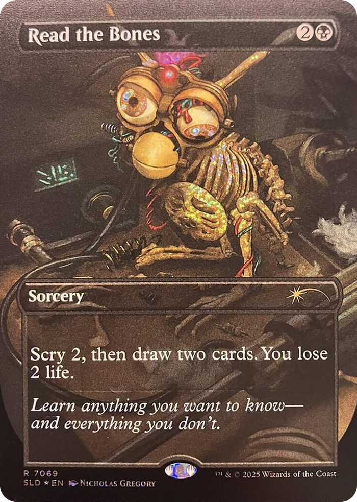 Read the Bones (7069) (Confetti Foil) #7069 R - Secret Lair Drop Series Pokemon card