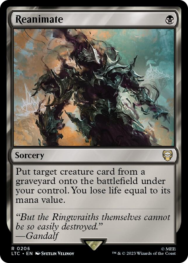 Reanimate #206 R - Commander: The Lord of the Rings: Tales of Middle-earth Pokemon card