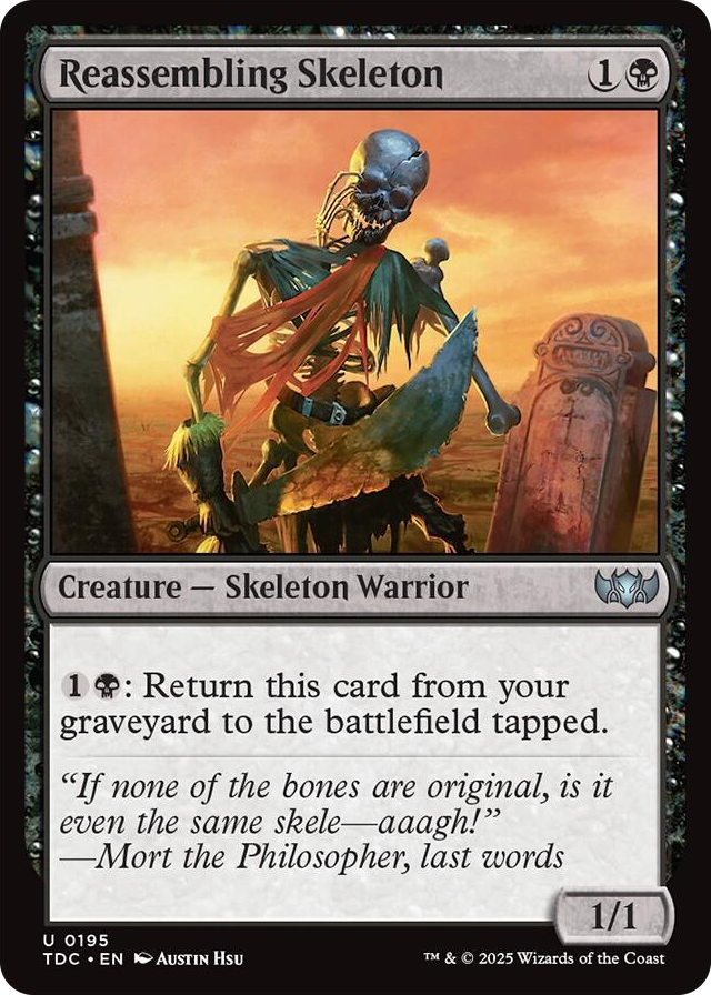 0195 Reassembling Skeleton U Commander: Tarkir: Dragonstorm