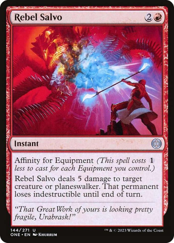 Rebel Salvo #144 U - Phyrexia: All Will Be One Pokemon card