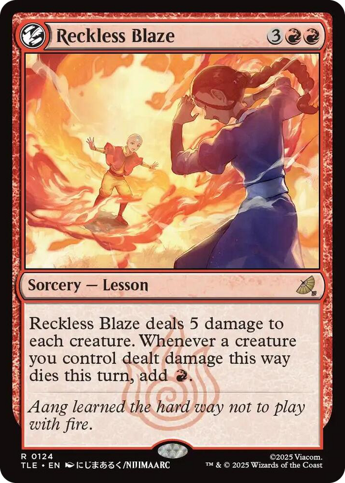 Reckless Blaze #124 R - The Last Airbender: Eternal-Legal Pokemon card