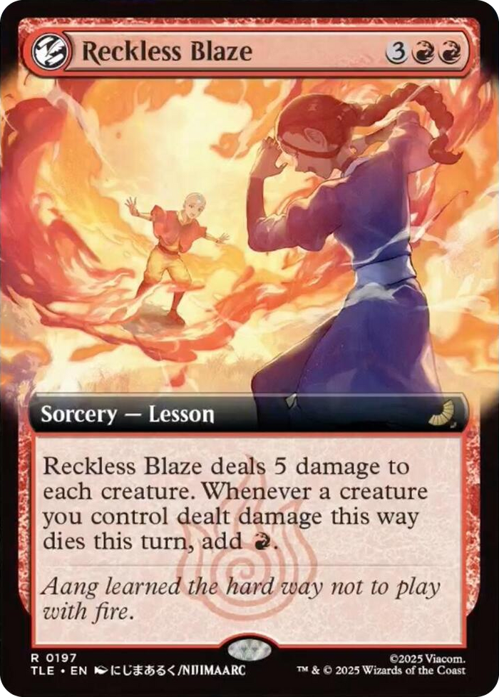 Reckless Blaze (Extended Art) #197 R - The Last Airbender: Eternal-Legal Pokemon card