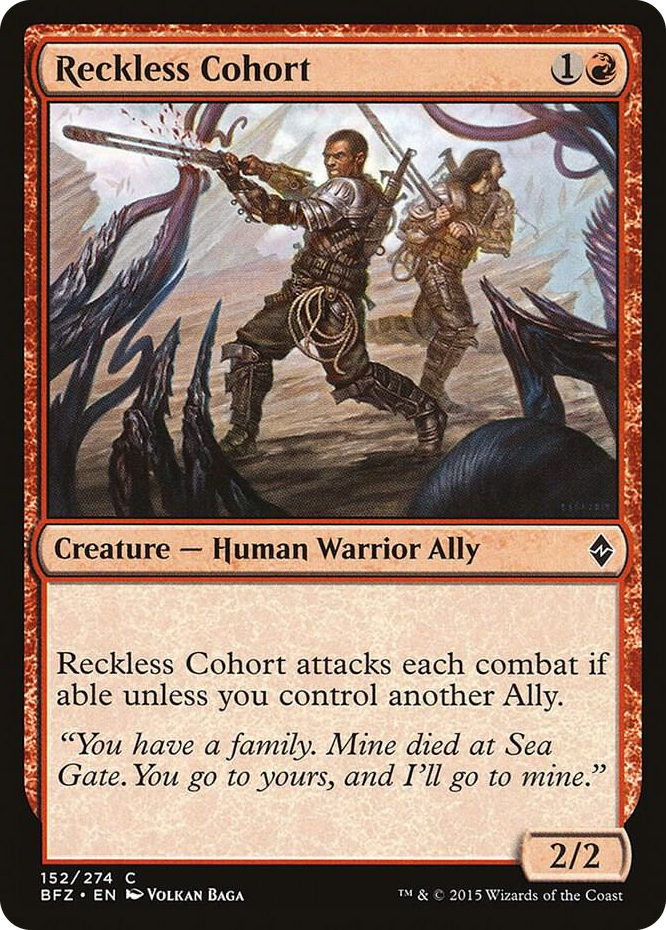 Reckless Cohort #152 C - Battle for Zendikar Pokemon card