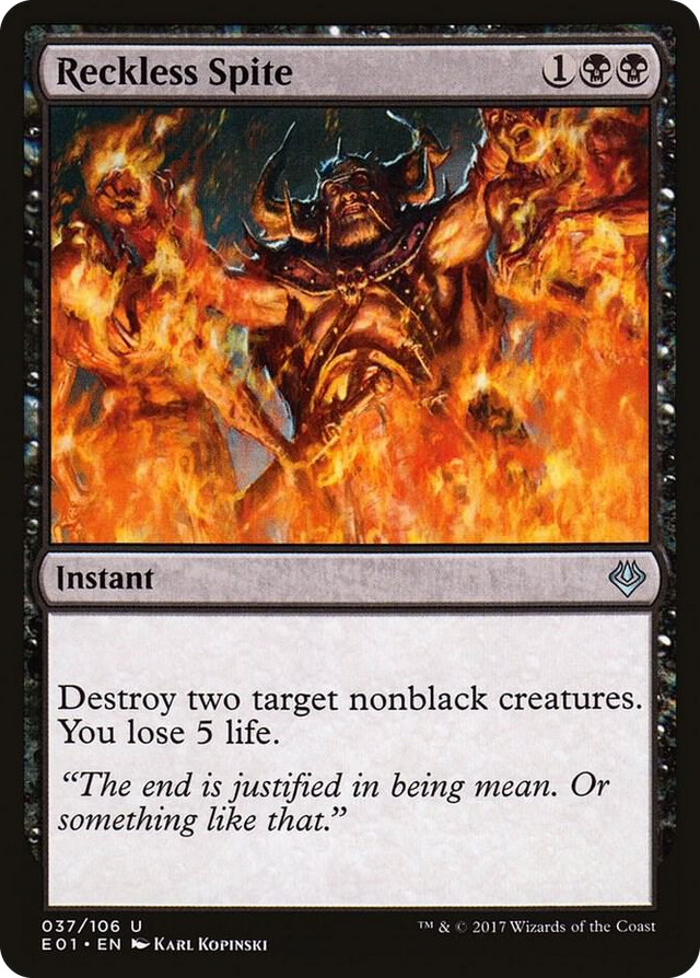 0037 Reckless Spite U Archenemy: Nicol Bolas