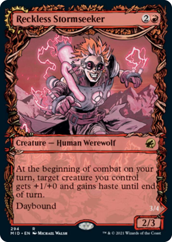 0294 Reckless Stormseeker (Showcase) R Innistrad: Midnight Hunt