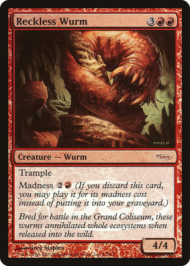 Reckless Wurm #6 P - WPN & Gateway Promos Pokemon card