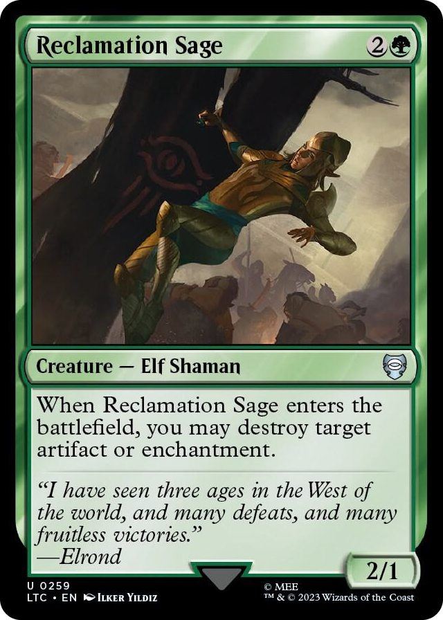 Reclamation Sage #259 U - Commander: The Lord of the Rings: Tales of Middle-earth Pokemon card