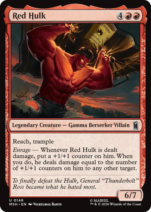 0149 Red Hulk U Marvel Super Heroes