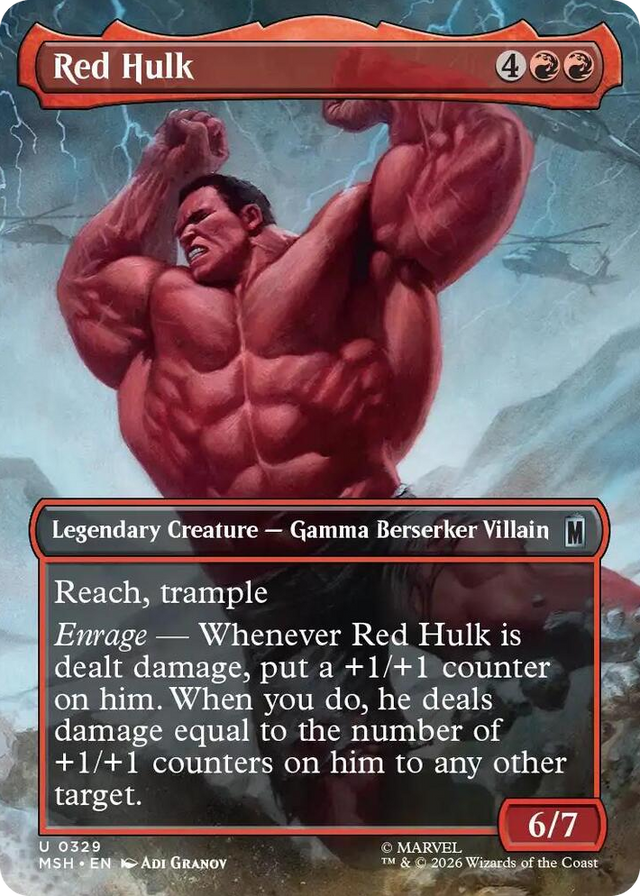 0329 Red Hulk (Borderless) U Marvel Super Heroes