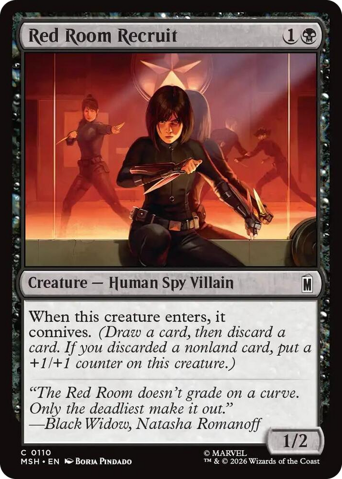 Red Room Recruit #110 C - Marvel Super Heroes Pokemon card
