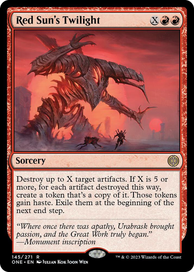 0145 Red Sun's Twilight R Phyrexia: All Will Be One