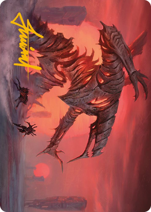 0033 Red Sun's Twilight Art Card (Gold-Stamped Signature) S Art Series: Phyrexia: All Will Be One