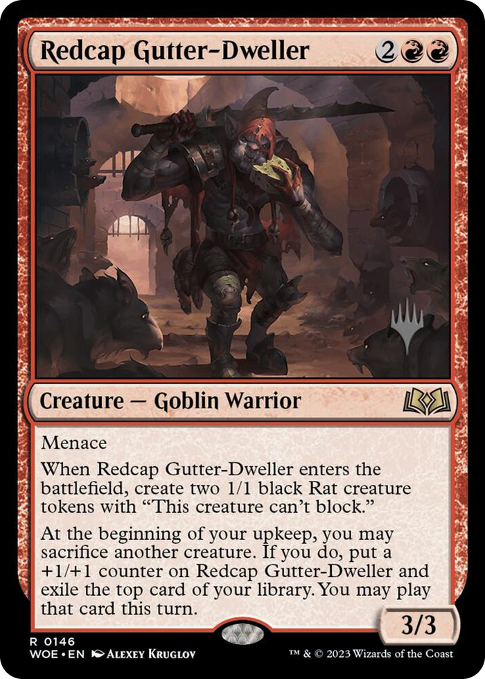 Redcap Gutter-Dweller #146 R - Promo Pack: Wilds of Eldraine Pokemon card
