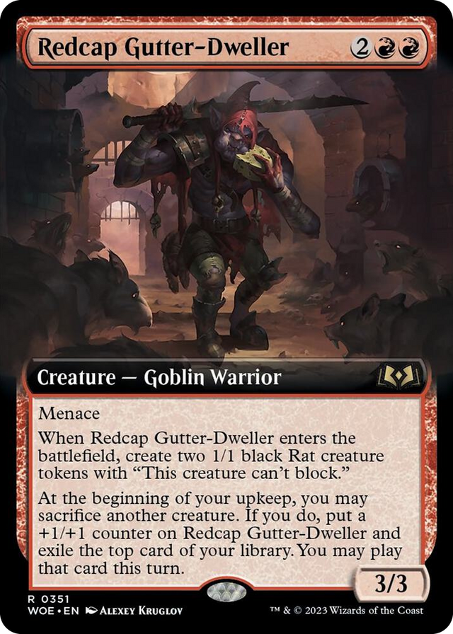 0351 Redcap Gutter-Dweller (Extended Art) R Wilds of Eldraine