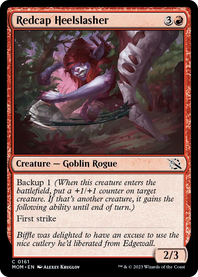 Redcap Heelslasher #161 C - March of the Machine Pokemon card
