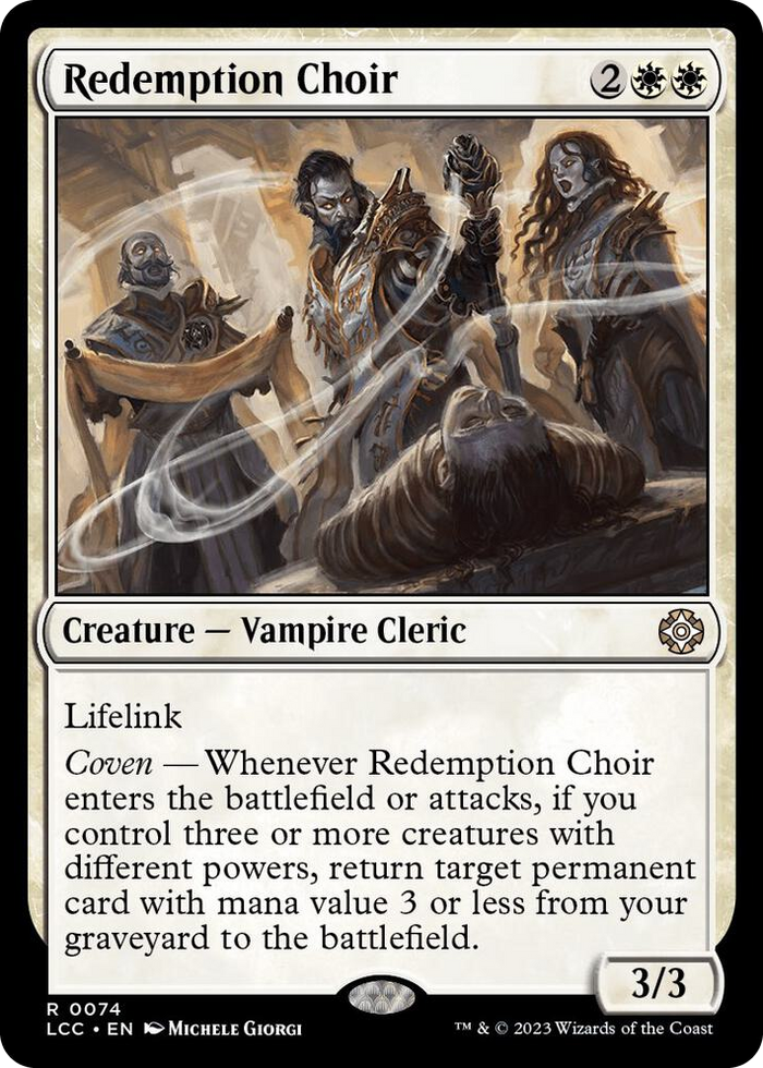 Redemption Choir #74 R - Commander: The Lost Caverns of Ixalan Pokemon card