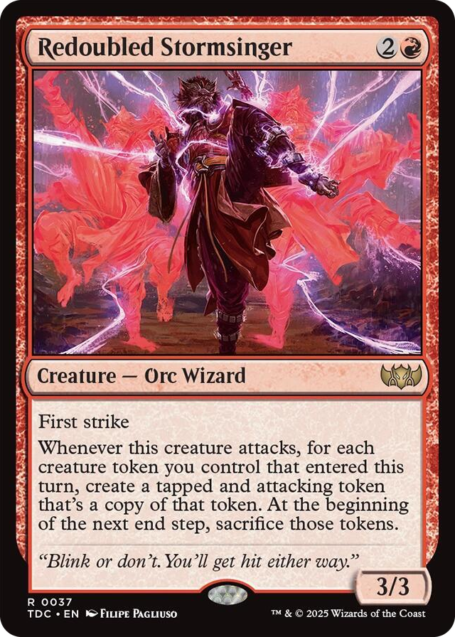 Redoubled Stormsinger #37 R - Commander: Tarkir: Dragonstorm Pokemon card