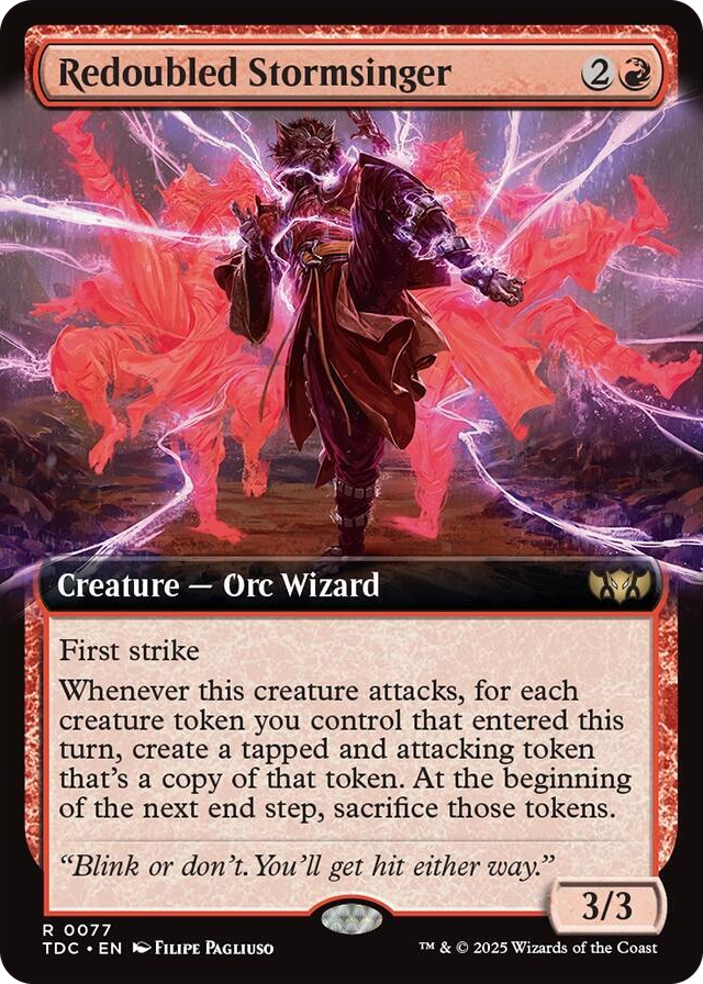 Redoubled Stormsinger (Extended Art) #77 R - Commander: Tarkir: Dragonstorm Pokemon card