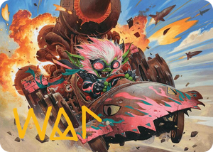 0013 Redshift, Rocketeer Chief Art Card (Gold-Stamped Signature) S Art Series: Aetherdrift
