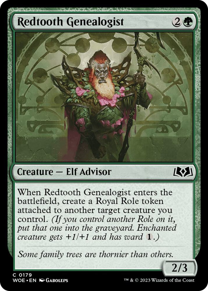 0179 Redtooth Genealogist C Wilds of Eldraine