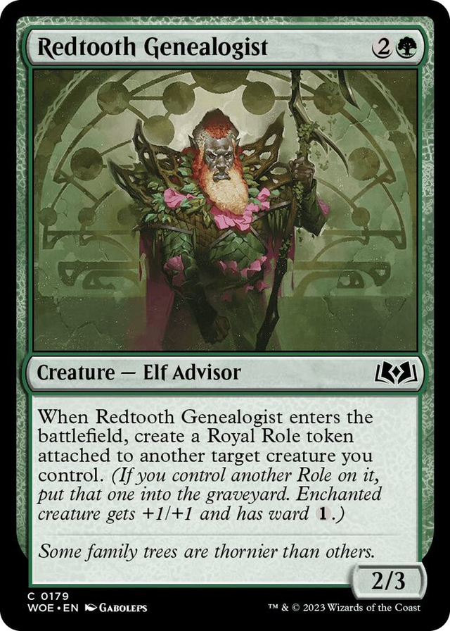 0179 Redtooth Genealogist C Wilds of Eldraine