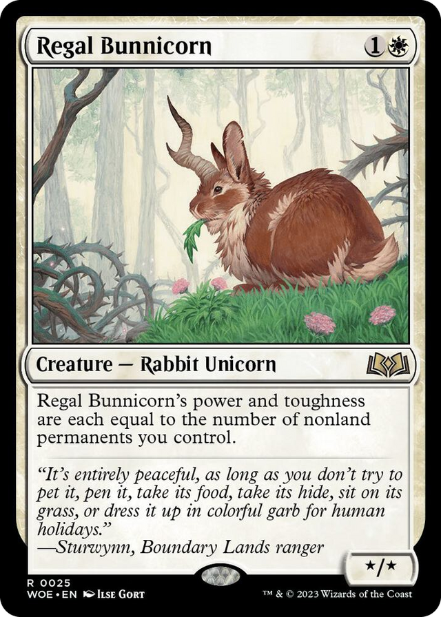 0025 Regal Bunnicorn R Wilds of Eldraine
