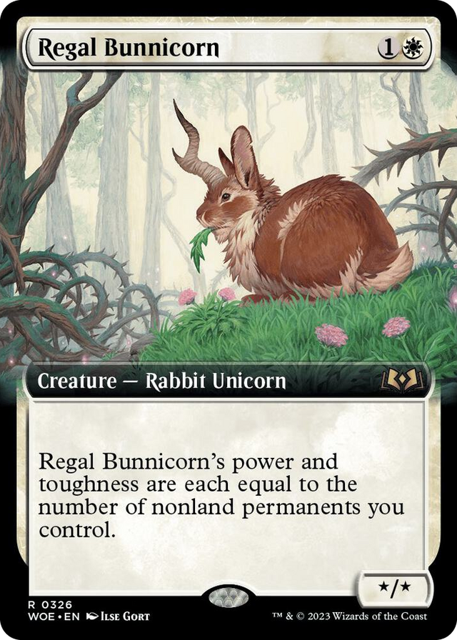0326 Regal Bunnicorn (Extended Art) R Wilds of Eldraine