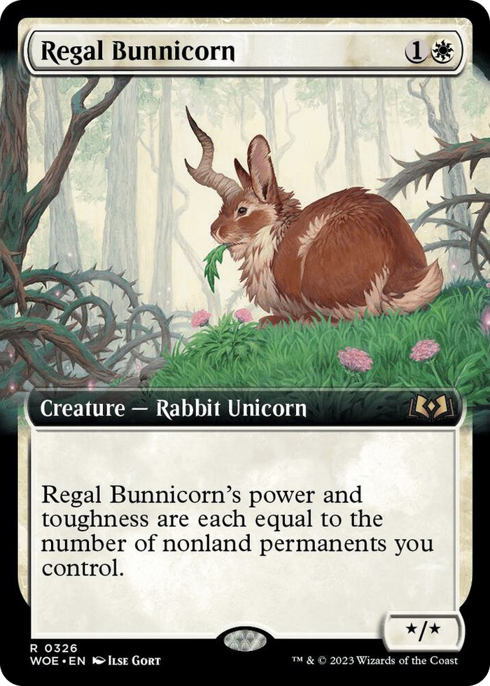 Regal Bunnicorn (Extended Art) #326 R - Wilds of Eldraine Pokemon card