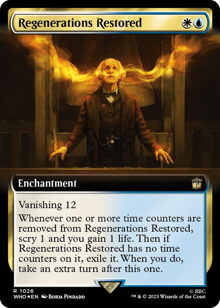 1026 Regenerations Restored (Extended Art) (Surge Foil) R Universes Beyond: Doctor Who