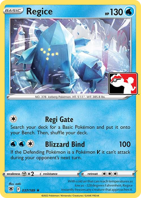0037 Regice Rare Prize Pack Series Cards