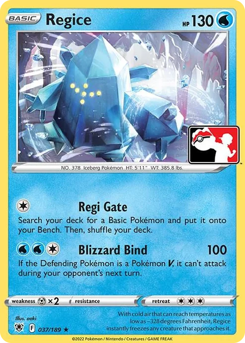 0037 Regice Rare Prize Pack Series Cards
