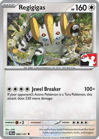 0086 Regigigas Uncommon Prize Pack Series Cards
