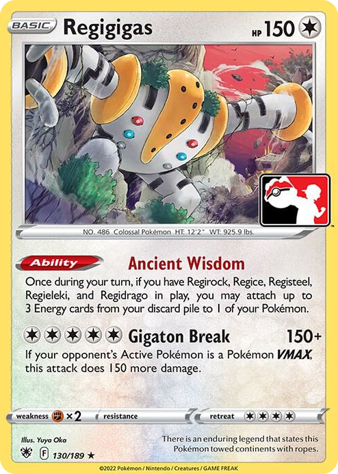 0130 Regigigas Rare Prize Pack Series Cards