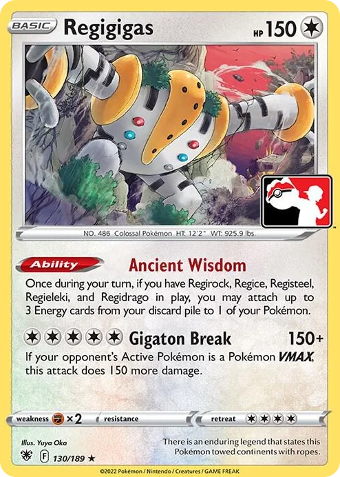 0130 Regigigas Rare Prize Pack Series Cards