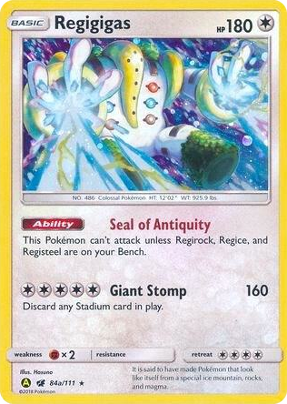 0084a Regigigas - 84a/111 Promo Alternate Art Promos