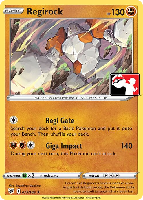 0075 Regirock Rare Prize Pack Series Cards