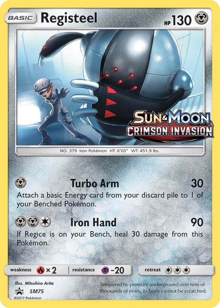 SM075 Registeel - SM75 (Prerelease) Promo SM Promos