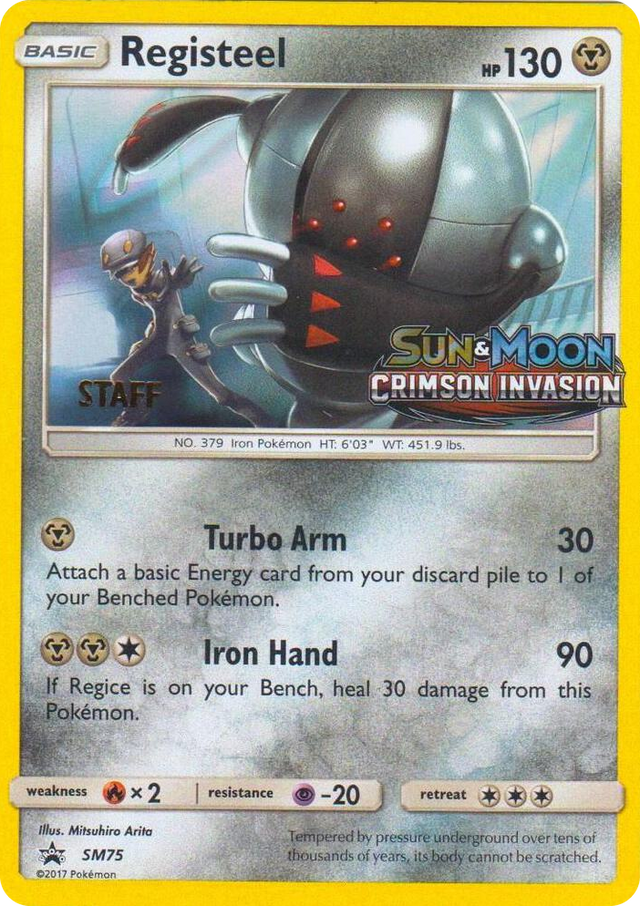SM075 Registeel - SM75 (Prerelease) [Staff] Promo SM Promos