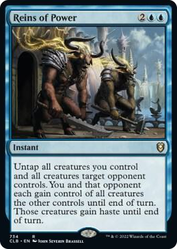 Reins of Power #734 R - Commander Legends: Battle for Baldur's Gate Pokemon card