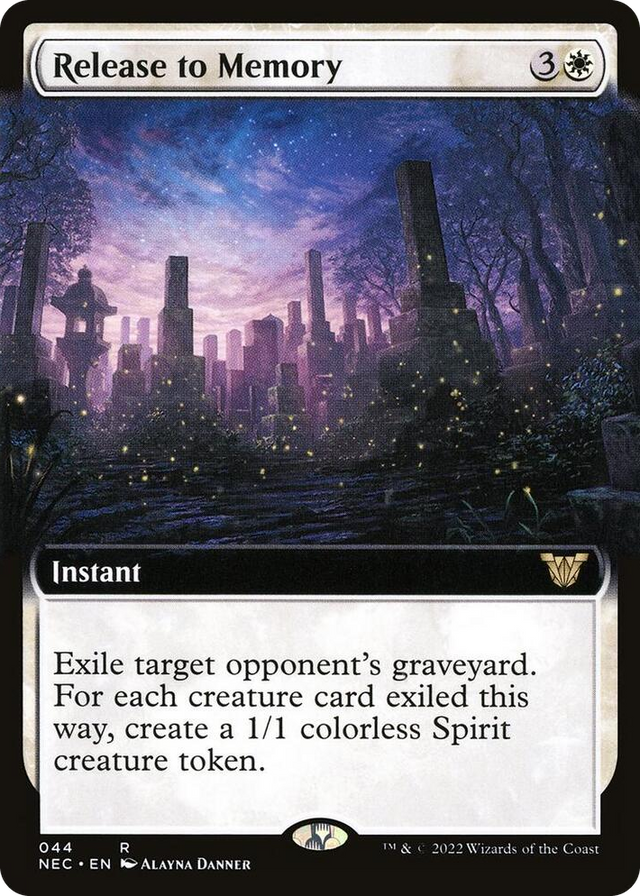 0044 Release to Memory (Extended Art) R Commander: Kamigawa: Neon Dynasty