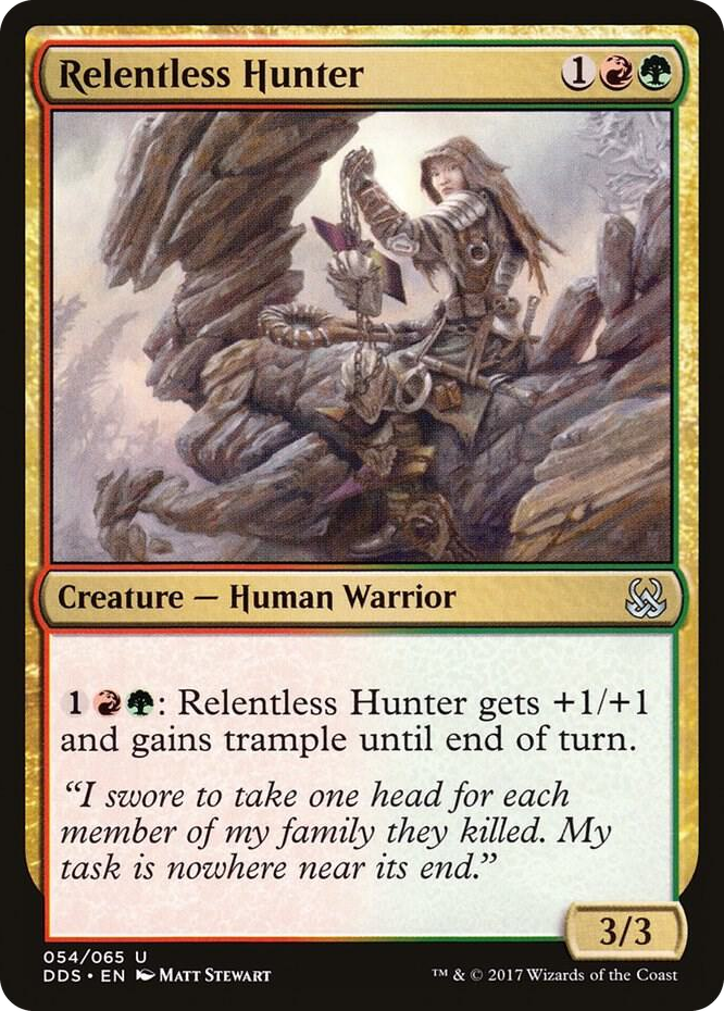 Relentless Hunter #54 U - Duel Decks: Mind vs. Might Pokemon card