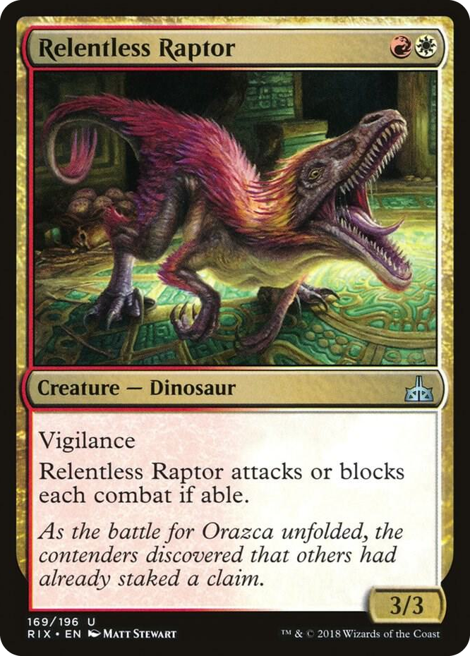 0169 Relentless Raptor U Rivals of Ixalan