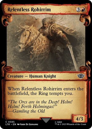 0595 Relentless Rohirrim (Showcase Scrolls) C Universes Beyond: The Lord of the Rings: Tales of Middle-earth