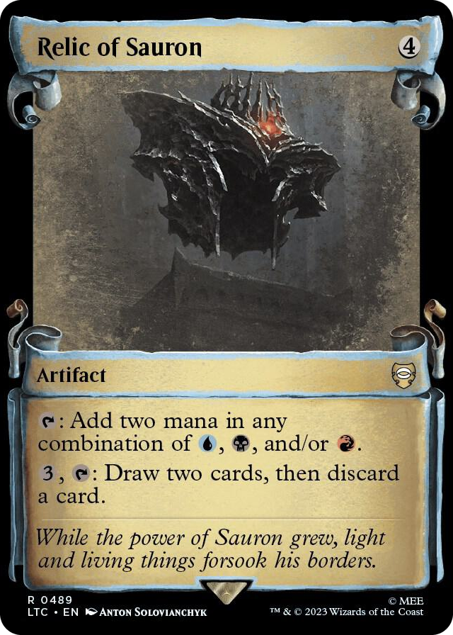 Relic of Sauron (Showcase Scrolls) #489 R - Commander: The Lord of the Rings: Tales of Middle-earth Pokemon card