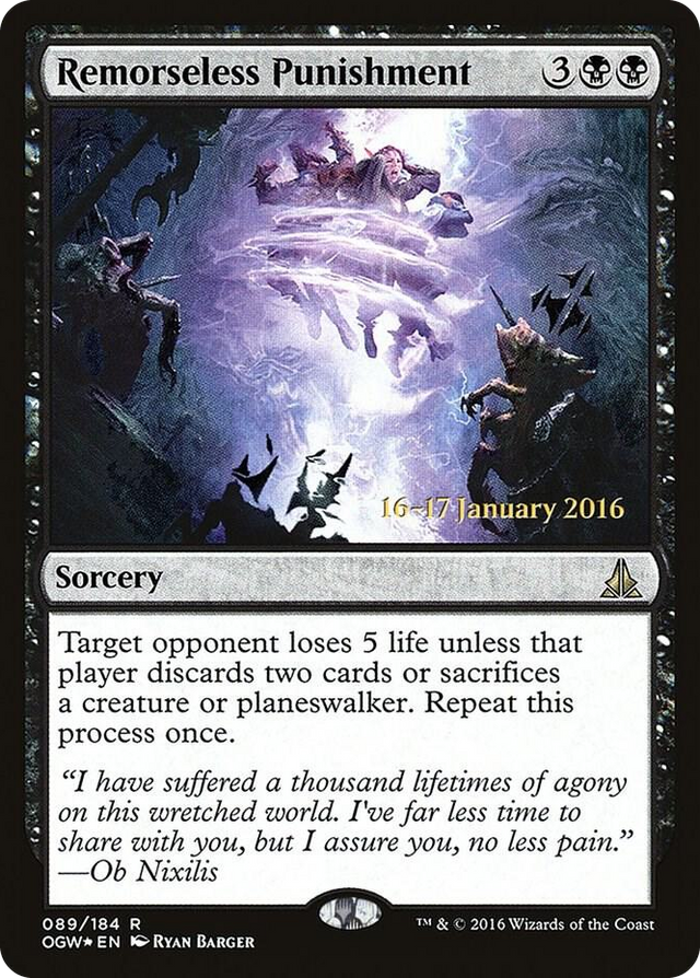 0089 Remorseless Punishment R Prerelease Cards