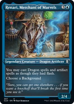 Renari, Merchant of Marvels (Foil Etched) #487 U - Commander Legends: Battle for Baldur's Gate Pokemon card