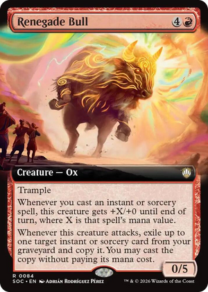 0084 Renegade Bull (Extended Art) R Commander: Secrets of Strixhaven