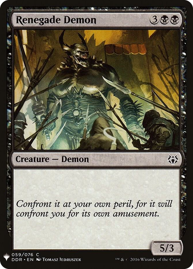 0059 Renegade Demon C The List Reprints
